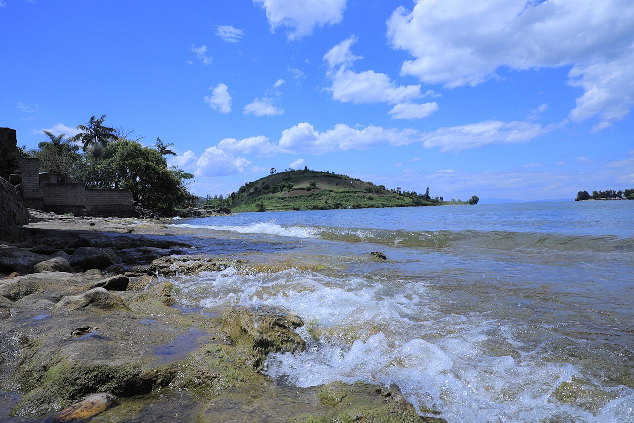 Lake Kivu shoreline at Gisenyi, Rwanda
